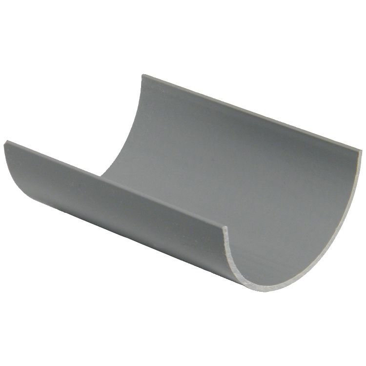 FloPlast Miniflo Grey Half round Gutter length (L)2m (Dia)76mm | DIY at B&Q