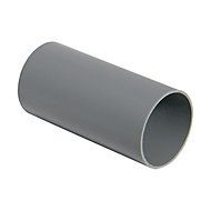 FloPlast Miniflo Grey Round Downpipe (L)2m (Dia)50mm