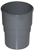 FloPlast Miniflo Grey Round Gutter socket (Dia)50mm