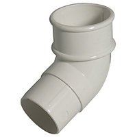 FloPlast Miniflo White Round 112.5° Offset Downpipe bend, (Dia)50mm