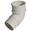 FloPlast Miniflo White Round 112.5° Offset Downpipe bend, (Dia)50mm