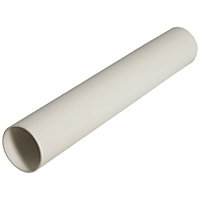 FloPlast Miniflo White Round Downpipe (L)2m (Dia)50mm