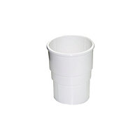FloPlast Miniflo White Round Gutter socket (L)59mm (Dia)50mm