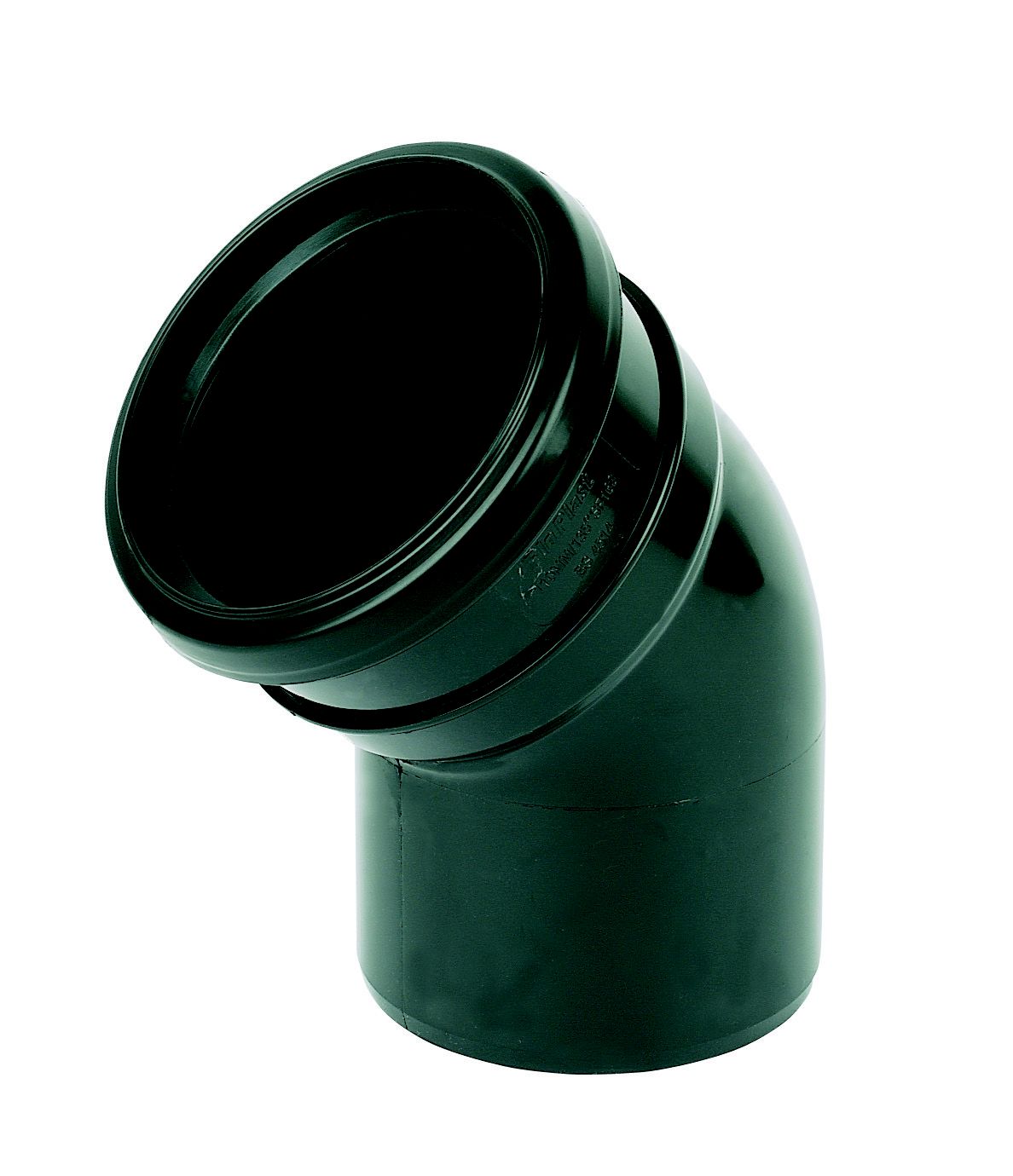Product image for Soil & Vent 135° Offset Bend Single Socket Pvcu Black 110mm