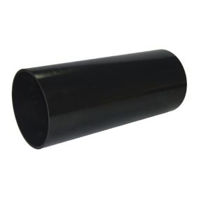 FloPlast Ring seal soil Black Single socket Soil pipe, (Dia)110mm (L)2500mm