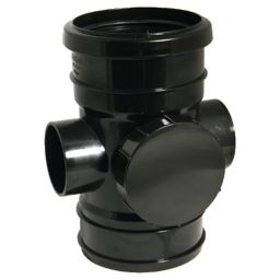 FloPlast Ring seal soil Black Soil access pipe, (Dia)110mm