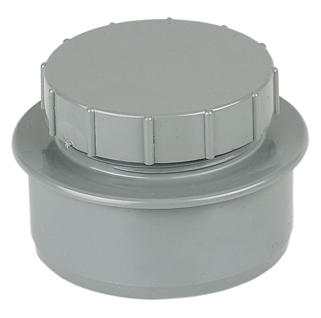 FloPlast Ring seal soil Grey Access cap, (Dia)110mm