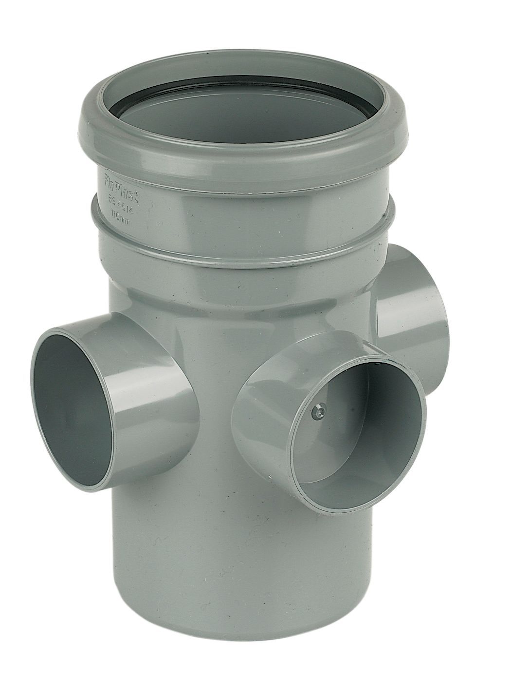 FloPlast Ring seal soil Grey Push-fit Vent terminal, (Dia)110mm