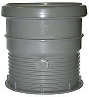 FloPlast Ring seal soil Grey Waste pipe connector, (Dia)110mm