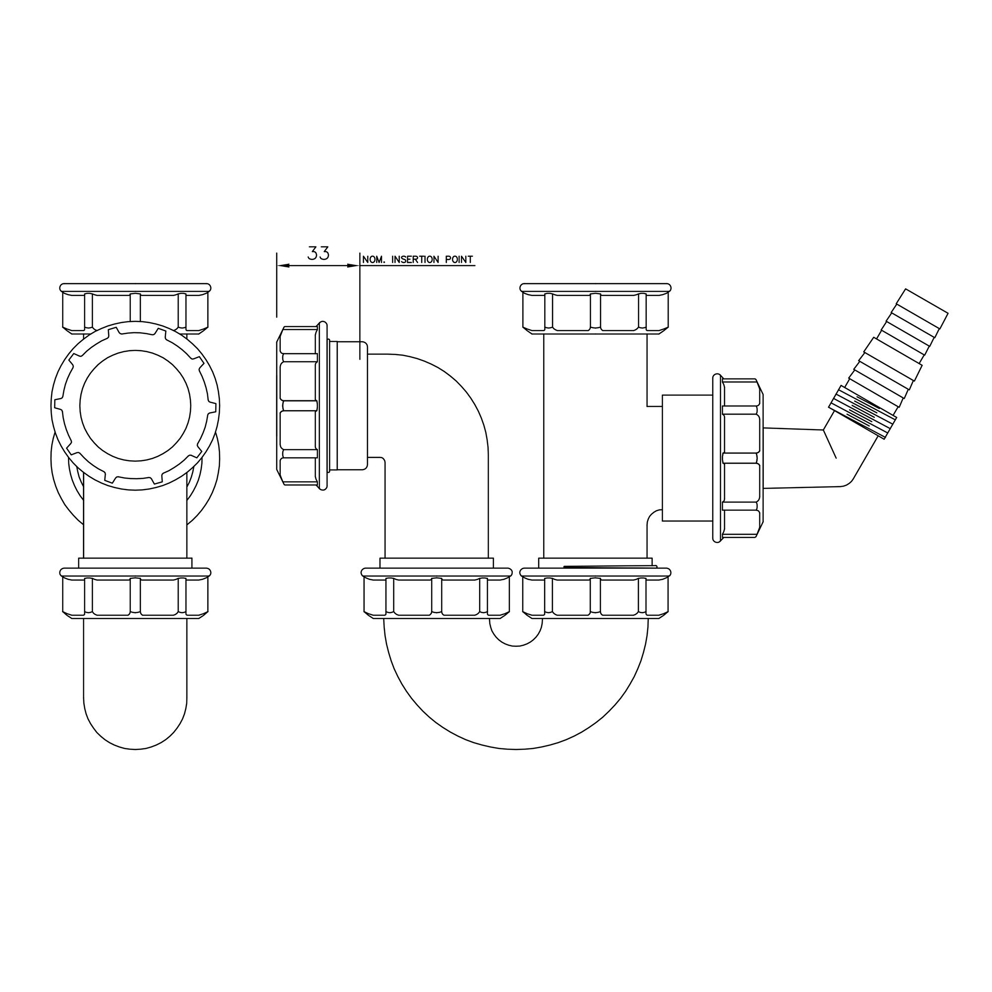 FloPlast Sink & washing machine Trap (Dia)40mm | DIY at B&Q