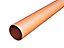 FloPlast Terracotta Plain Soil pipe, (Dia)110mm (L)3000mm