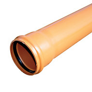 FloPlast Terracotta Push-fit Waste pipe (Dia)110mm