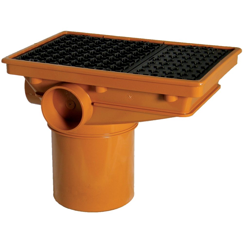 FloPlast Underground drainage Rectangular Hopper & grid, (Dia)110mm