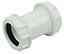 FloPlast Universal White Compression Straight Waste pipe Coupler (Dia)40mm