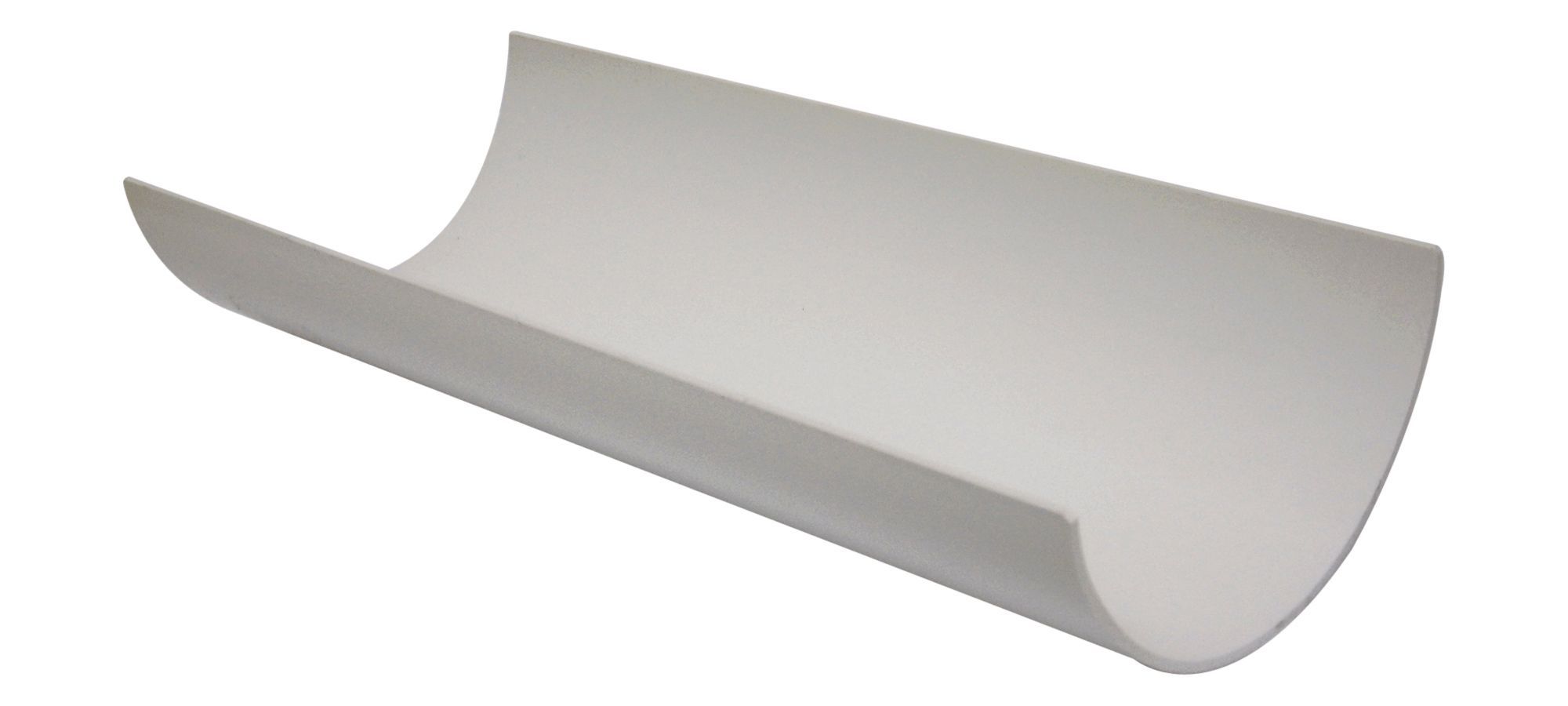 FloPlast White Half round Gutter length (L)3m (Dia)112mm