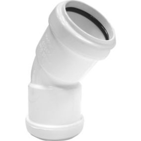 FloPlast White Push-fit 135° Waste pipe Bend (Dia)32mm