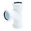 FloPlast White Push-fit 92.5° Equal Waste pipe Swept tee, (Dia)40mm