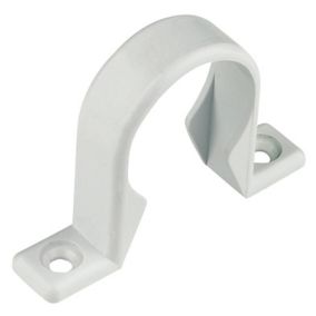 FloPlast White Push-fit Waste pipe Clip (Dia)40mm, Pack of 3