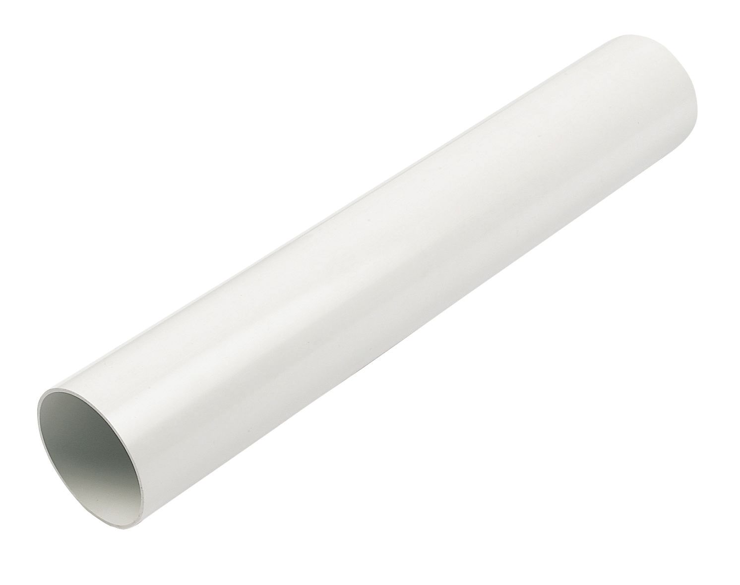Round Downpipe 2.5m Pipe White 68mm