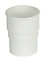 FloPlast White Round Gutter socket (L)78mm (Dia)68mm