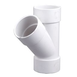 FloPlast White Solvent weld 45° Waste pipe Branch (Dia)32mm