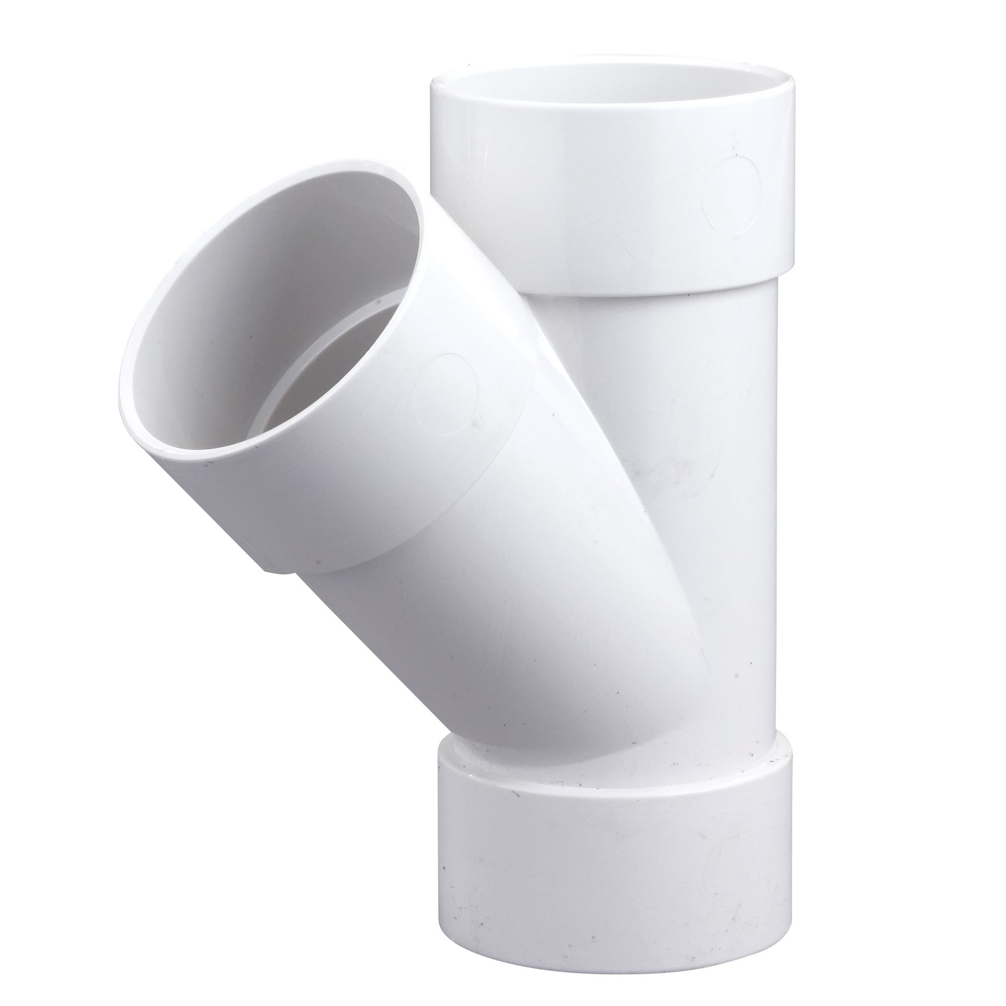 FloPlast White Solvent weld 45�° Waste pipe Branch (Dia)40mm