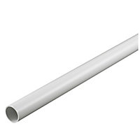FloPlast White Solvent weld Waste pipe, (L)3m (Dia)40mm
