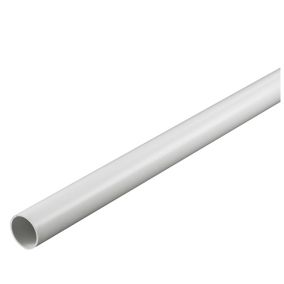 FloPlast White Solvent weld Waste pipe, (L)3m (Dia)40mm