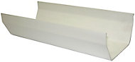FloPlast White Square Gutter length (L)3m (Dia)114mm