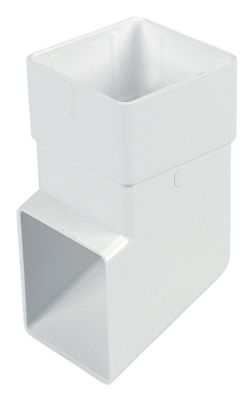 FloPlast White Square Gutter shoe (L)70mm (Dia)65mm