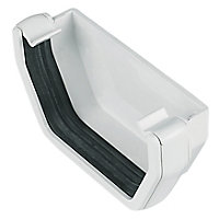 FloPlast White Square Gutter stop end, (L)41mm (W)114mm