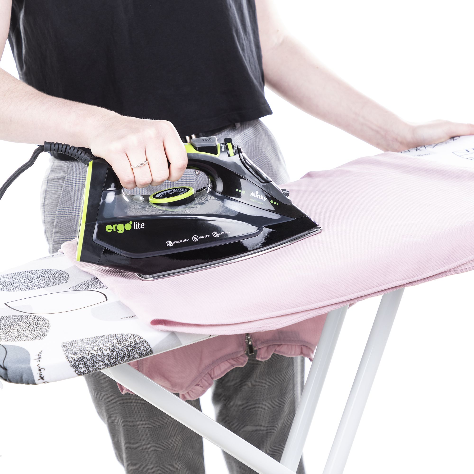 Floral Grey & white Ironing board (L)114cm (W)38cm