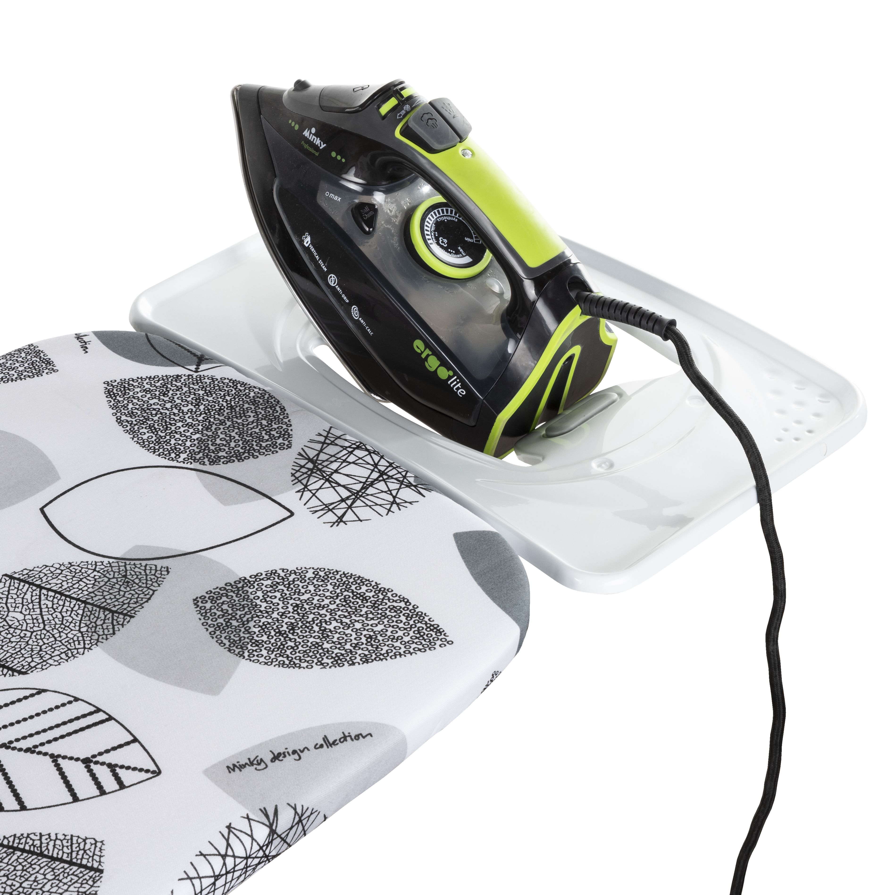 Floral Grey & white Ironing board (L)114cm (W)38cm