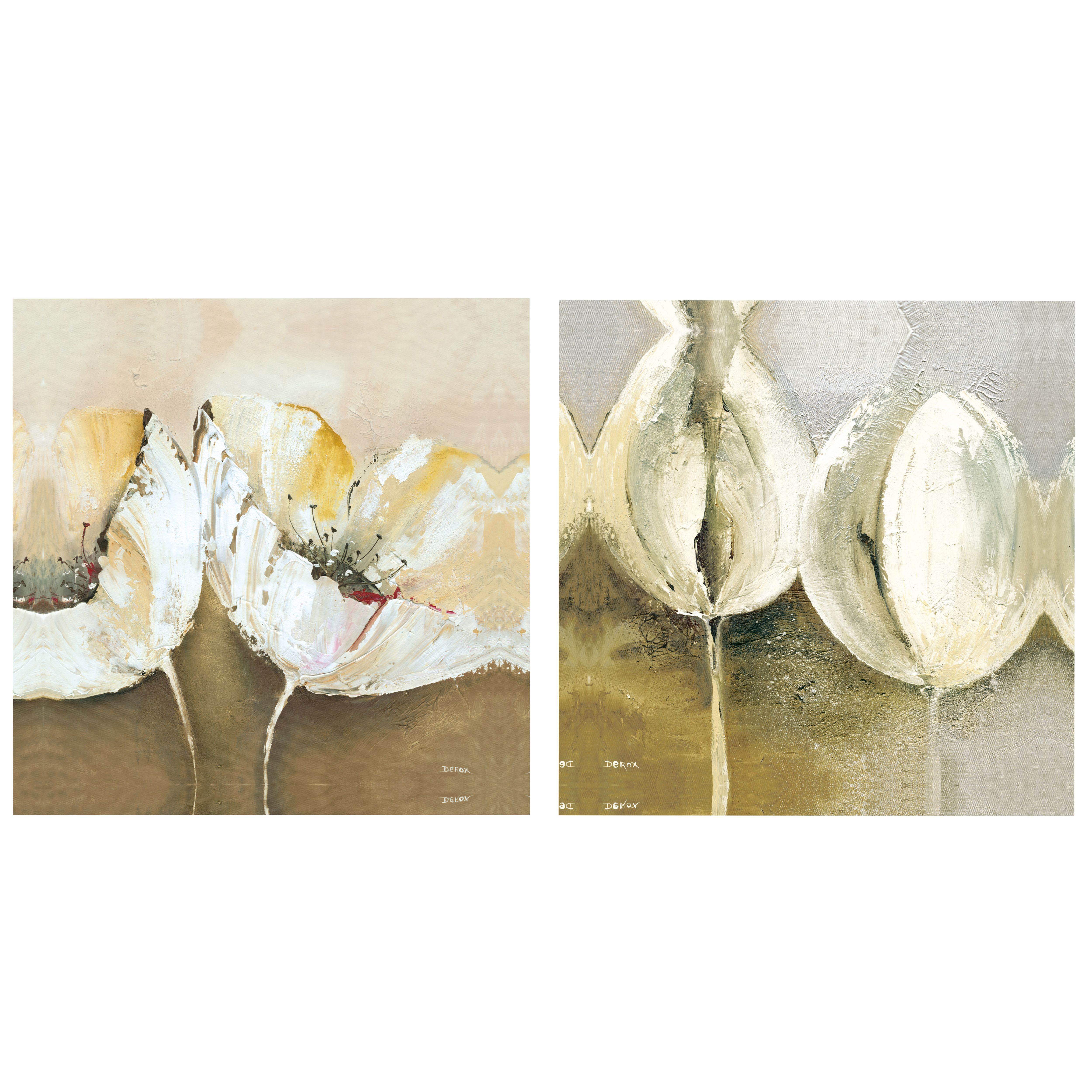 Floral Multicolour Wall art, Set of 2 (H)45cm x (W)45cm DIY at B&Q