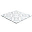 Florence Grey & white Polished Matt Geometric Marble 2x2 Mosaic tile, (L)300mm (W)300mm