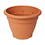 Florus Brown Plastic Bell Round Plant pot (Dia)30cm