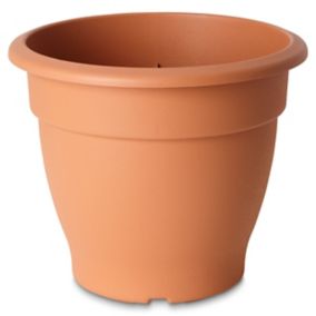 Florus Brown Plastic Bell Round Plant pot (Dia)38cm