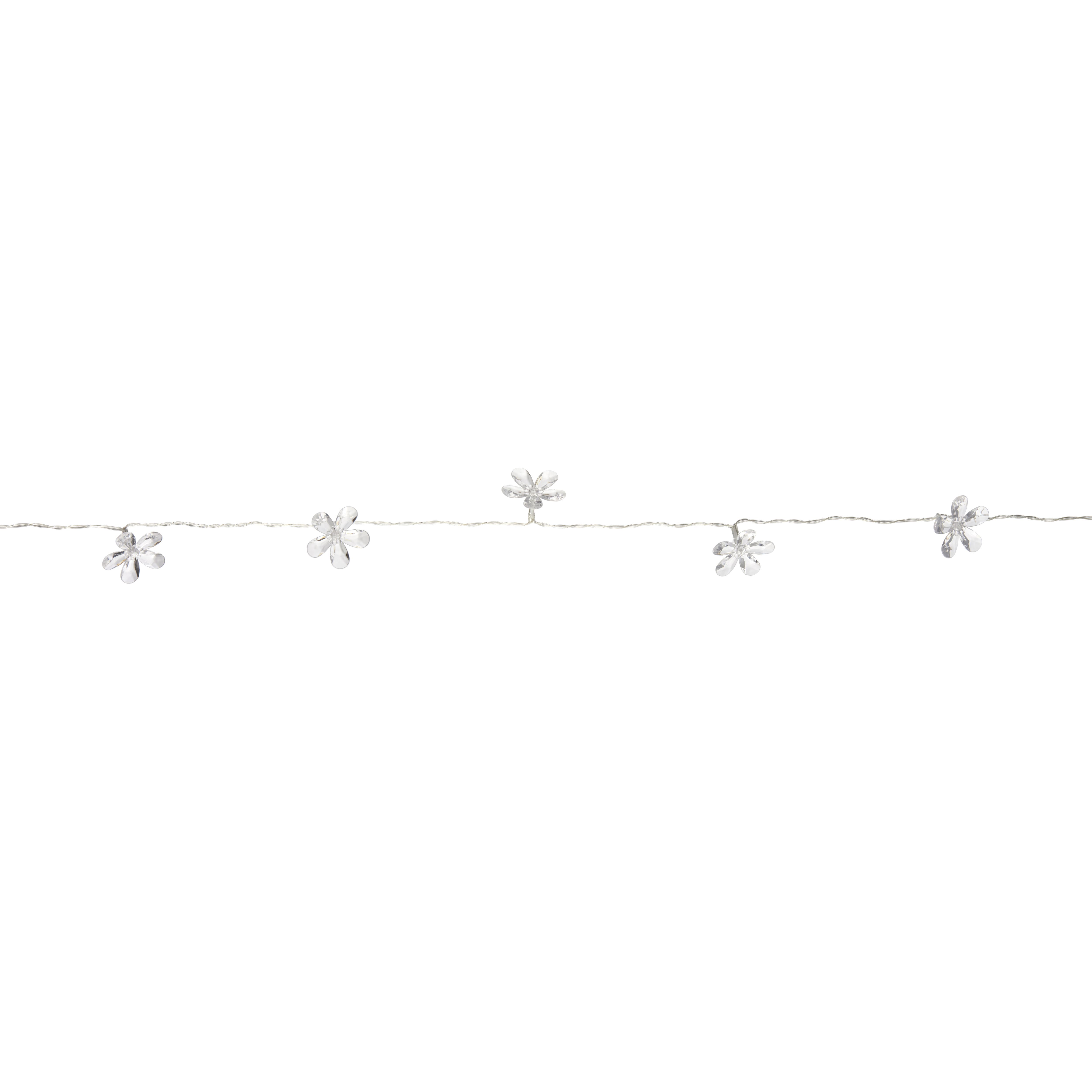 Flower Battery-powered Warm white 10 LED Indoor String lights