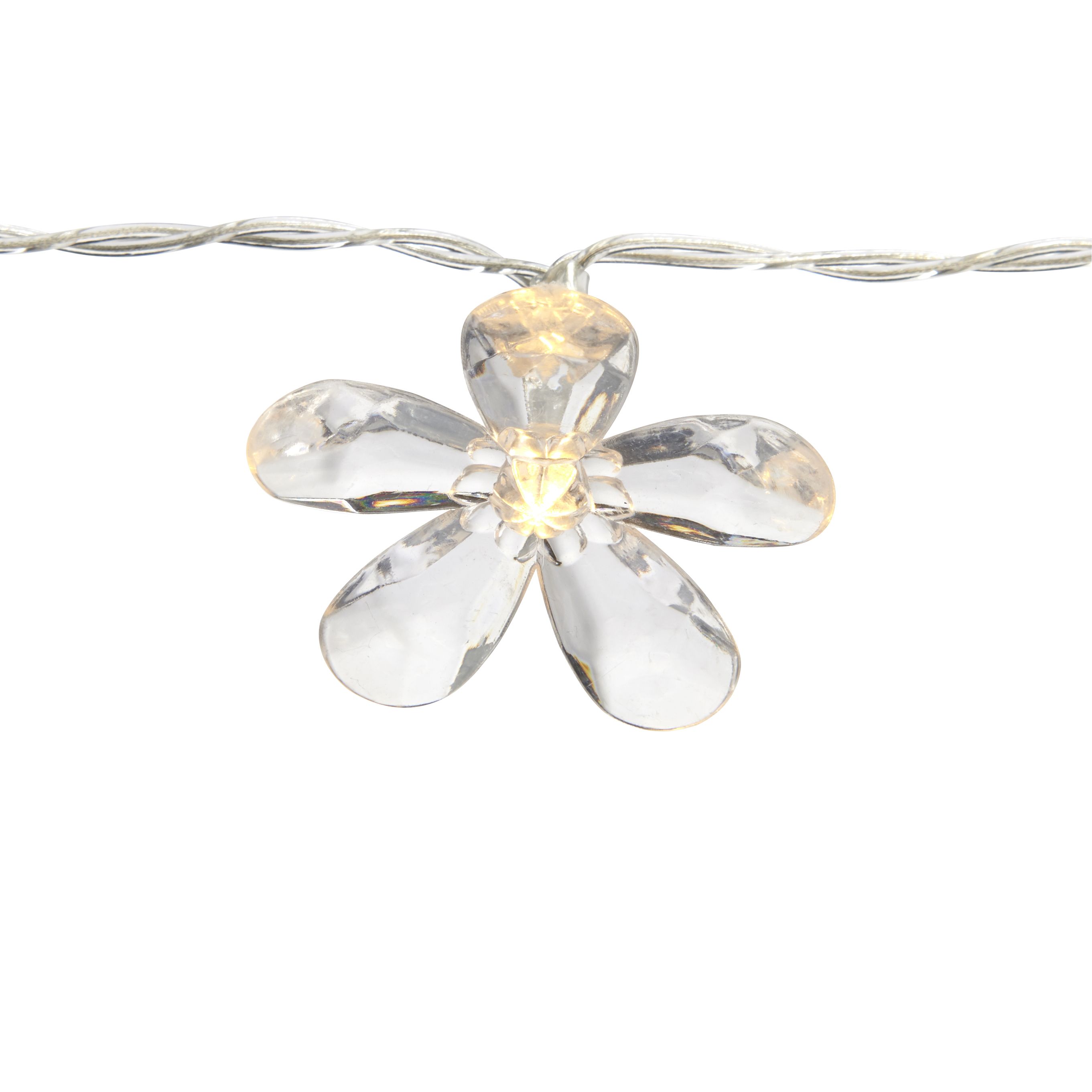 Flower Battery-powered Warm white 10 LED Indoor String lights