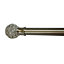 Flowerdon Stainless steel effect Metal Ball Curtain pole finial (Dia)35mm, Pack of 2