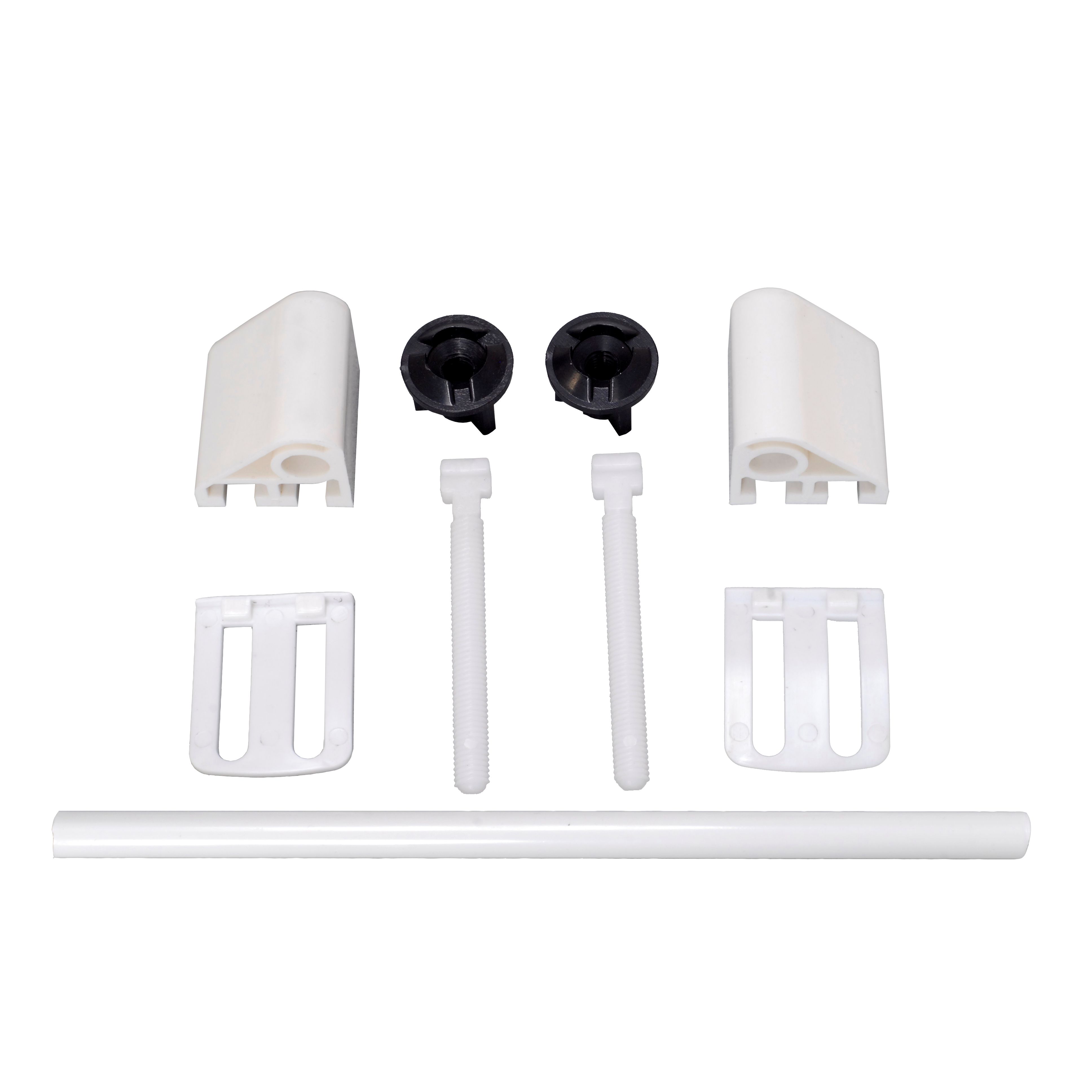 Toilet Seat Hinge Replacement Kit - Zinc Alloy Mountings With Screws & Nuts, Fits Most Toilet Lids