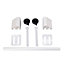 Fluidmaster 9 piece White Plastic Toilet seat fittings, Pack of 2