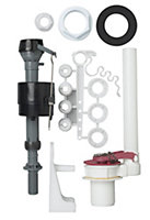 Fluidmaster Black, red & white Plastic Fill valve & flapper valve with handle adaptor conversion kit