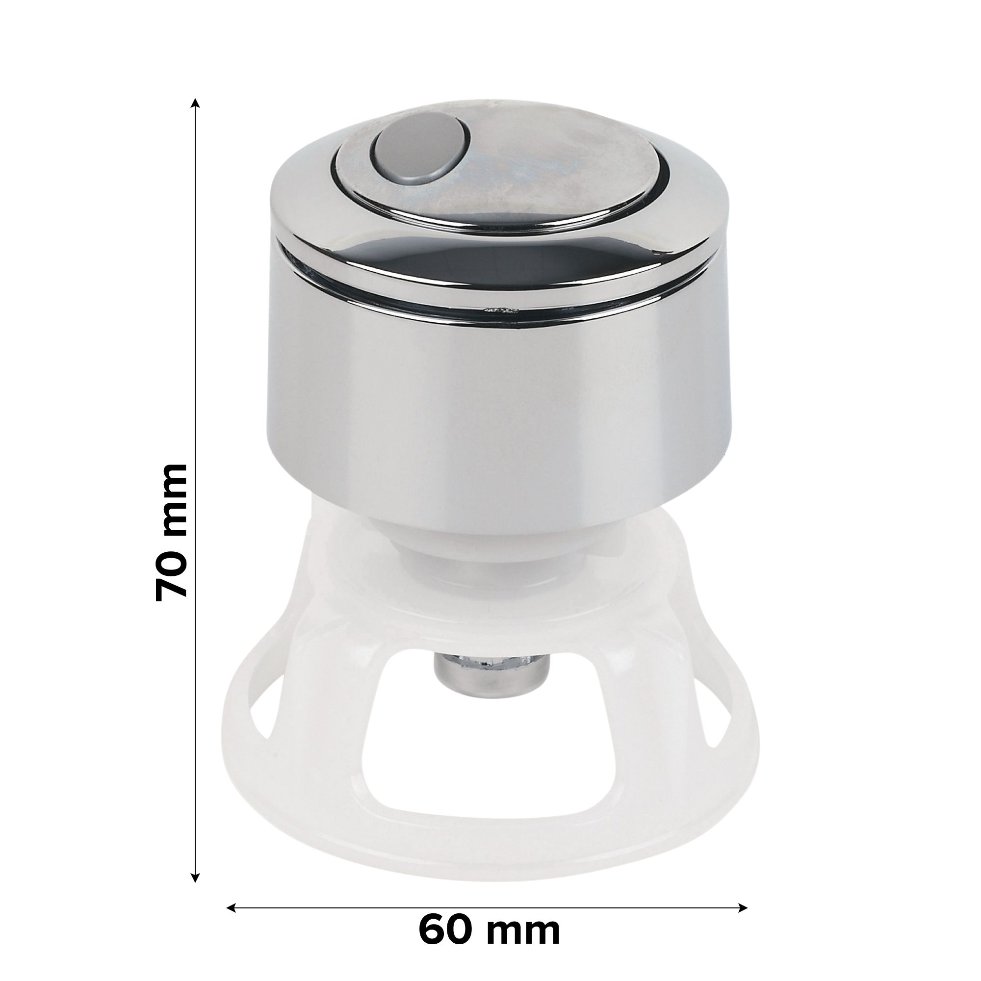 Fluidmaster Chrome effect Plastic Dual Flush button