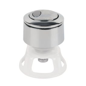 Fluidmaster Plastic Chrome effect Dual Flush button