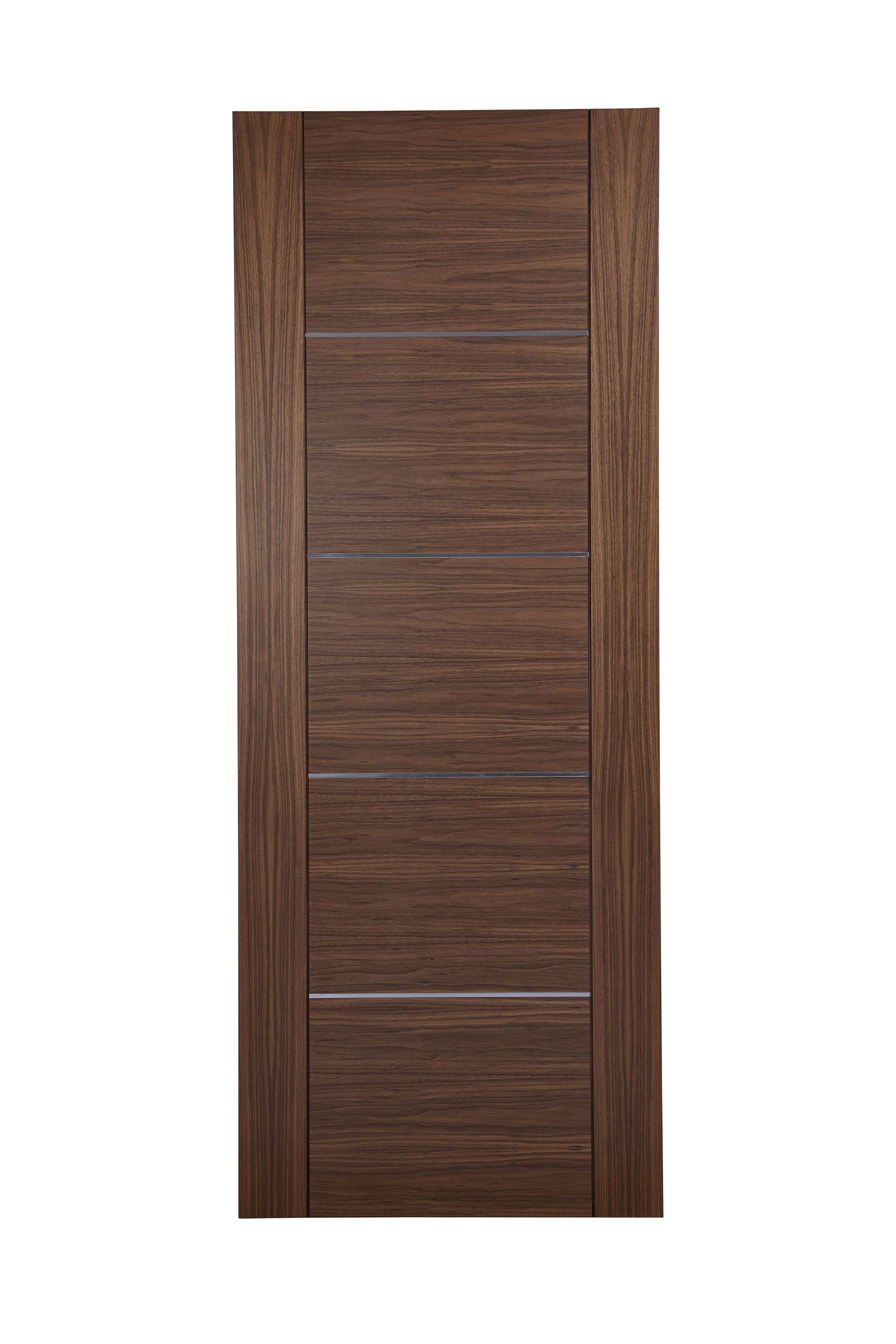 Flush Walnut veneer Internal Door, (H)1981mm (W)686mm (T)35mm