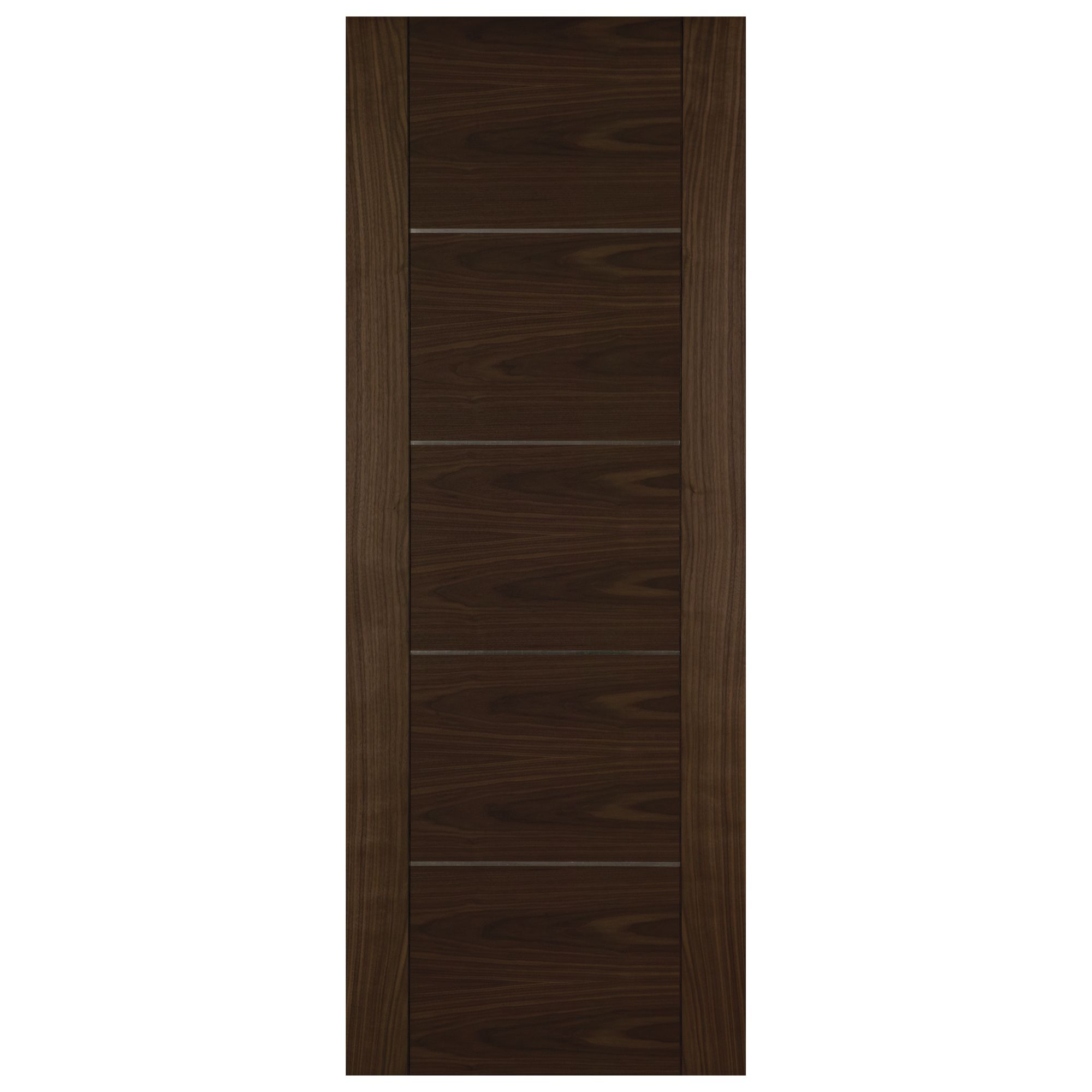 Flush Walnut veneer Internal Door, (H)1981mm (W)838mm (T)35mm