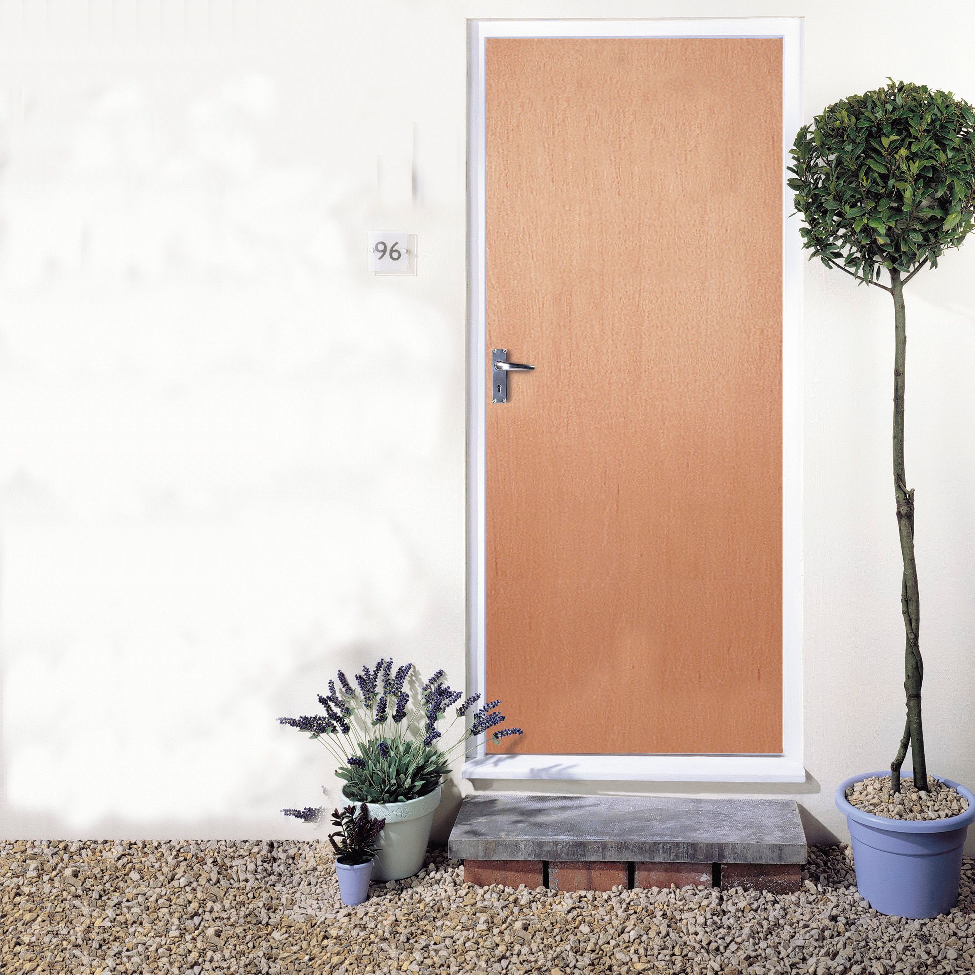Flush Wooden External Fire door, (H)1981mm (W)838mm