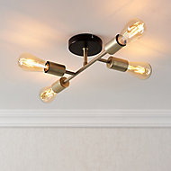 Flux Gold effect 4 Lamp Ceiling light