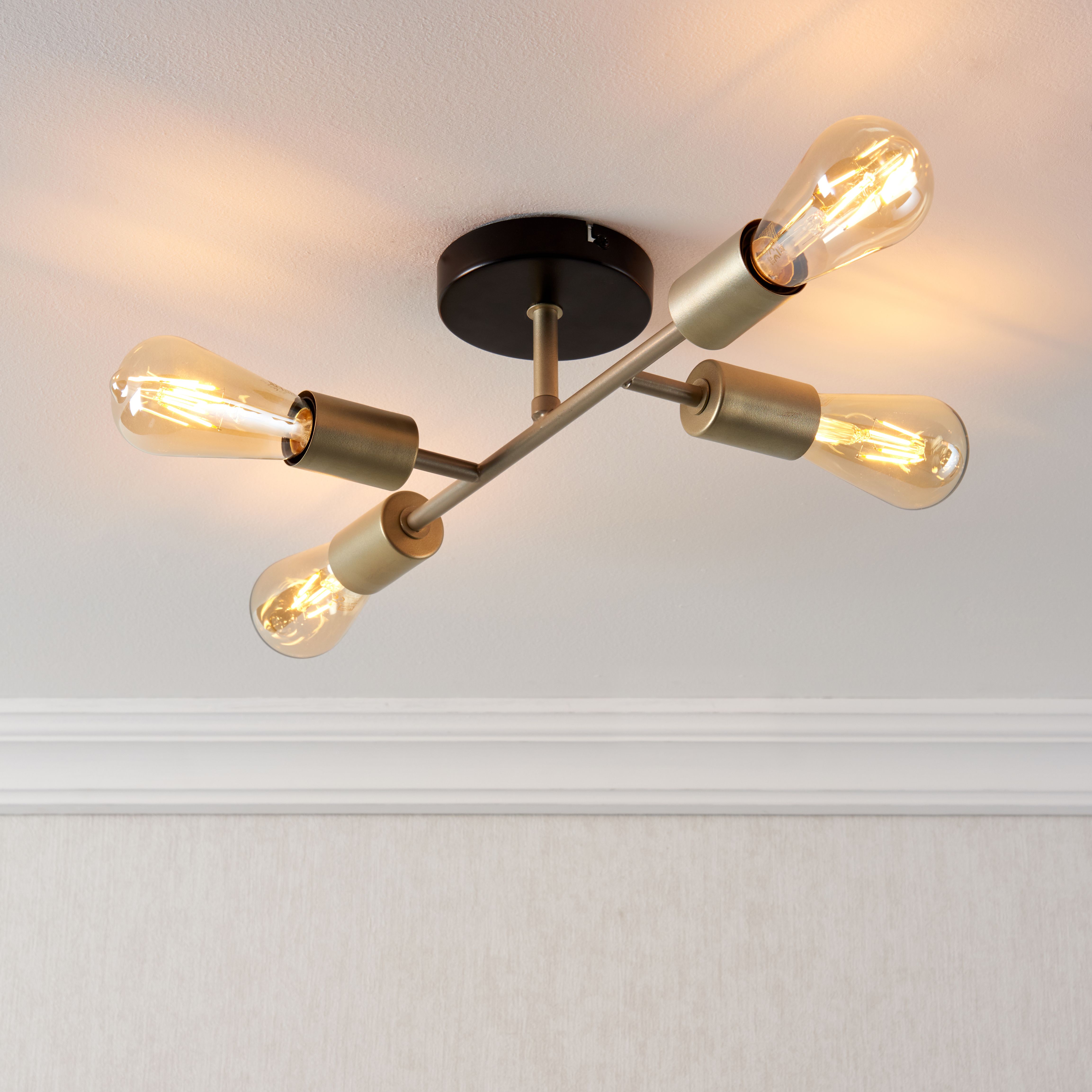 Gold industrial ceiling deals light